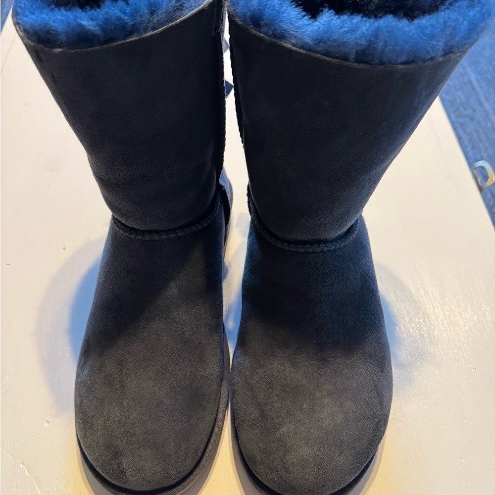 Black Boots with Blue Lining